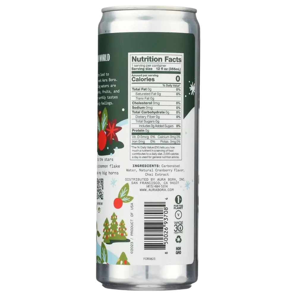 Chai Cranberry Sparkling Water (12 Pack) - Image 2