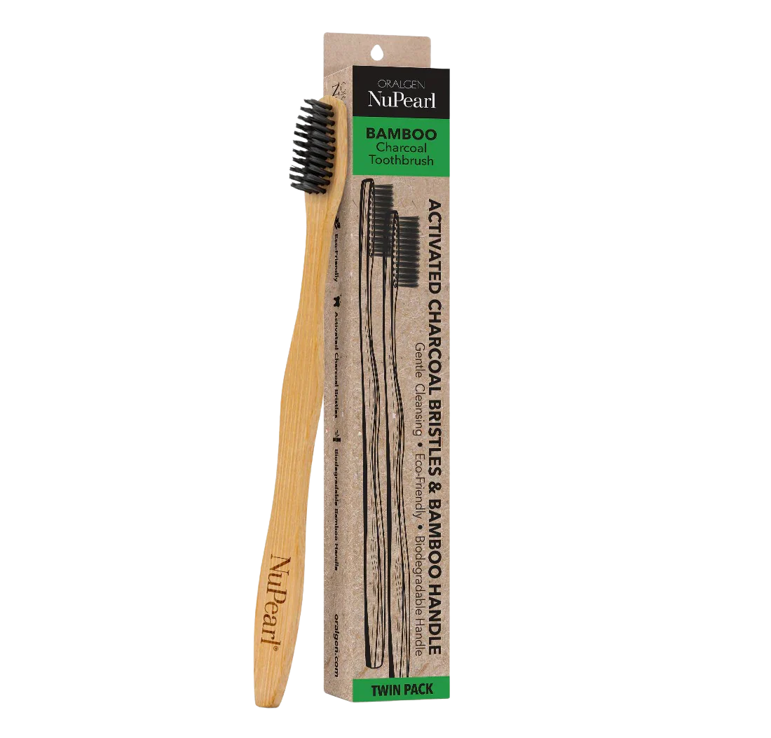 Charcoal Infused Bamboo Toothbrush 2 Brushes