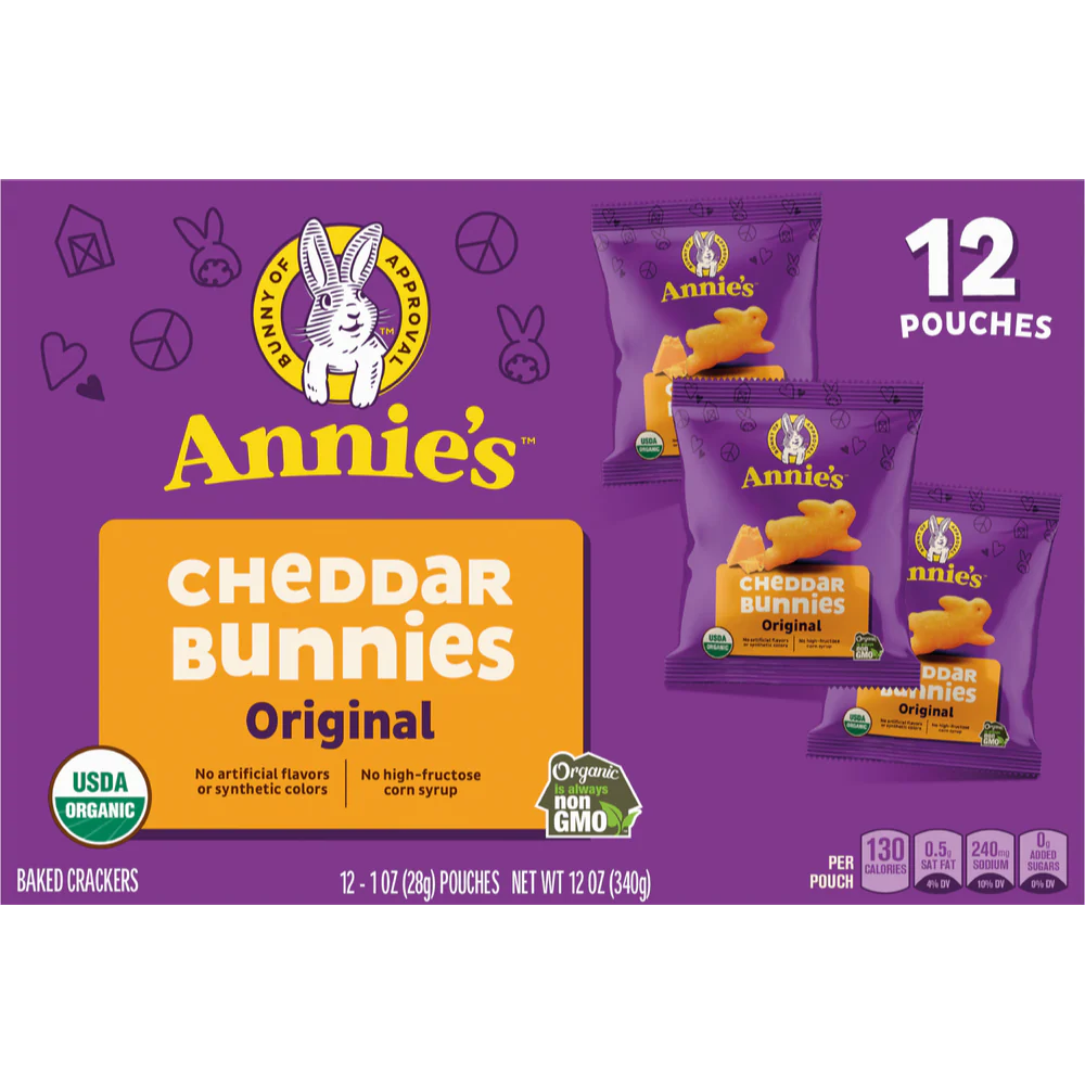 Cheddar Bunnies Snack Crackers (12 Pouches)