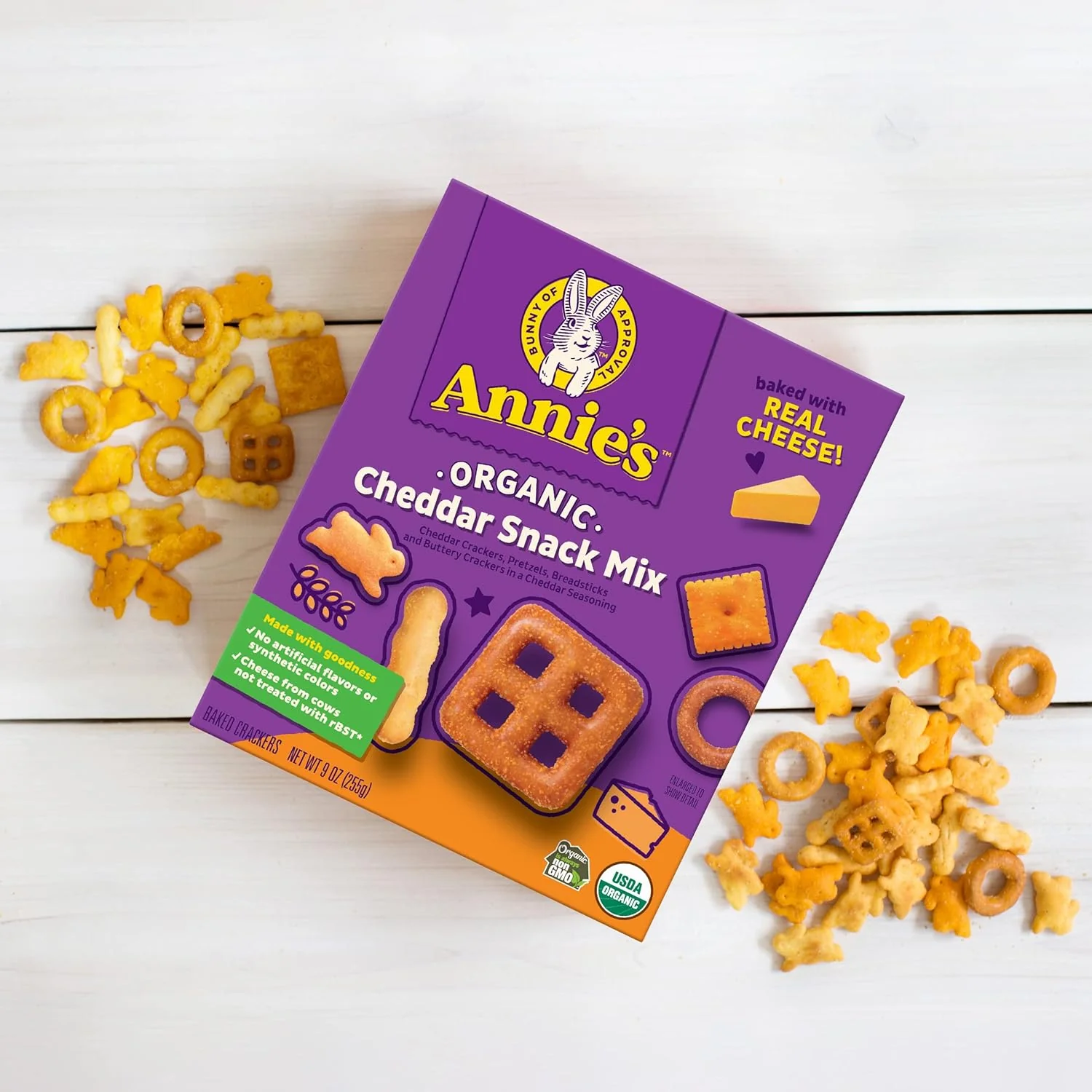 Cheddar Snack Pretzels Snack Mix with Real Cheese - Image 3