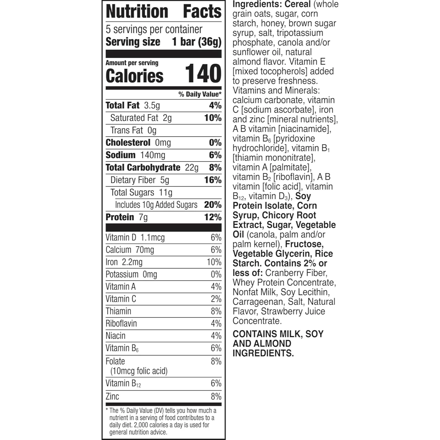 Protein Cereal Bars - Mixed Berry (5 CT) - Image 5