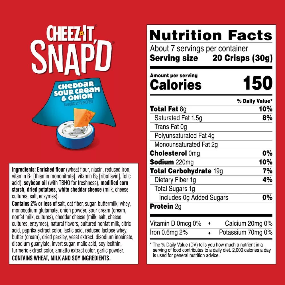 Snap'd Cheddar Sour Cream & Onion Crackers - Image 3