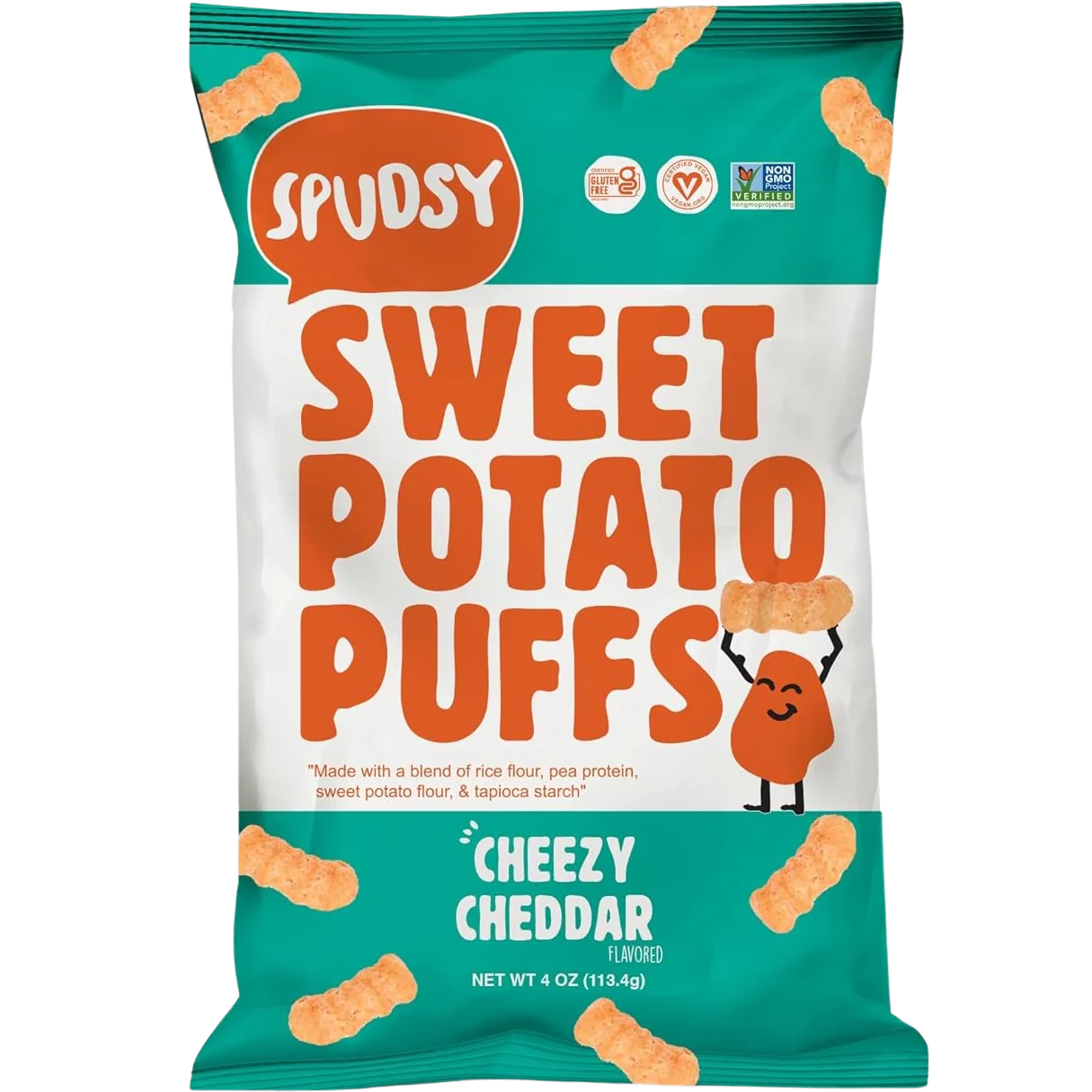 Cheezy Cheddar Sweet Potato Puffs