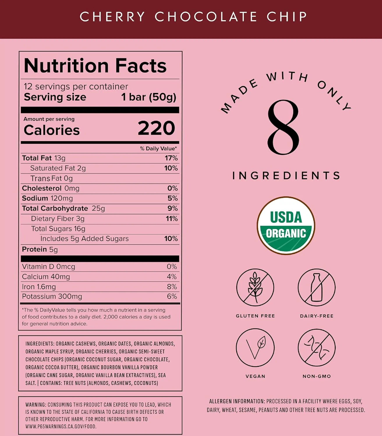 Organic Cherry Chocolate Chip Bar (12 CT) - Image 5