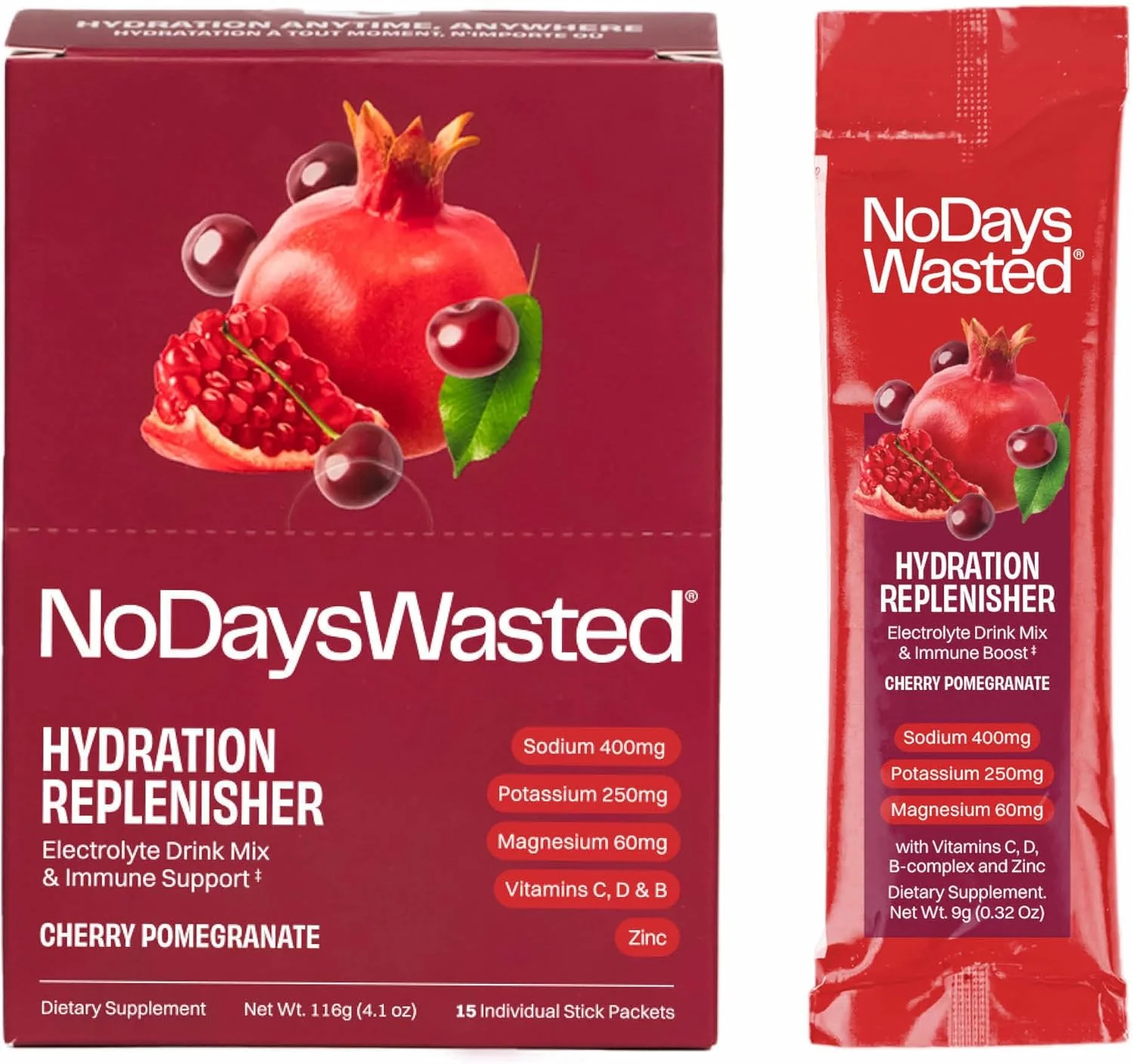 Cherry Pomegranate Hydration Packet (15 Pack) - Image 2