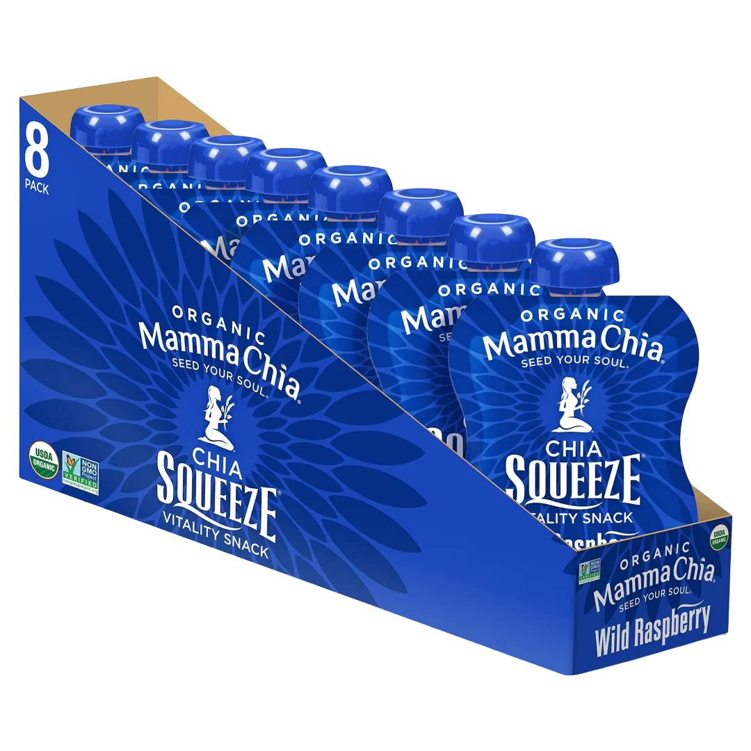 Chia Squeeze Vitality Snack - Wild Raspberry (8 Pack)