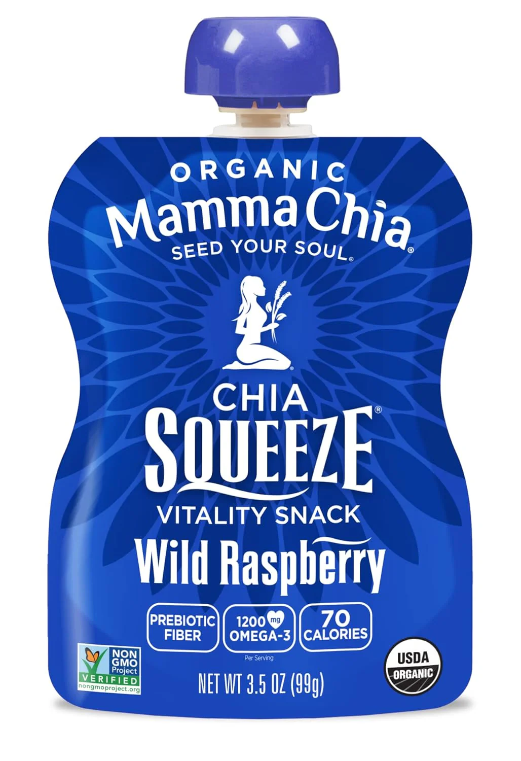 Chia Squeeze Vitality Snack - Wild Raspberry (8 Pack) - Image 2