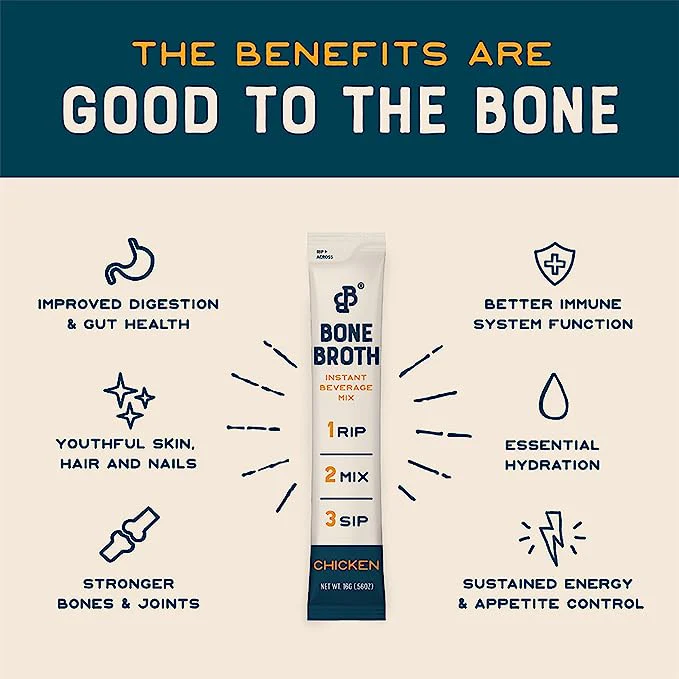 Chicken Bone Broth Instant Beverage Mix (4 CT) - Image 2
