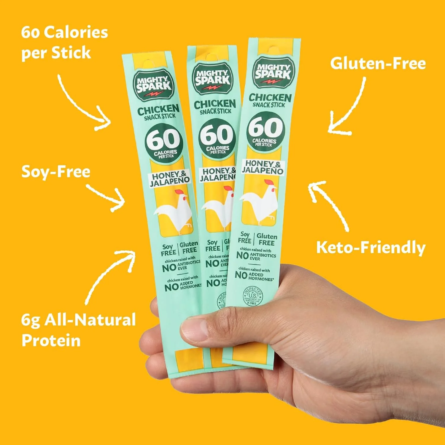 Chicken Snack Sticks - Honey and Jalapeno (12 Pack) - Image 4