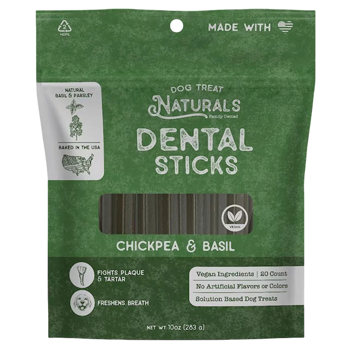 Chickpea & Basil Dog Dental Sticks (20 CT)