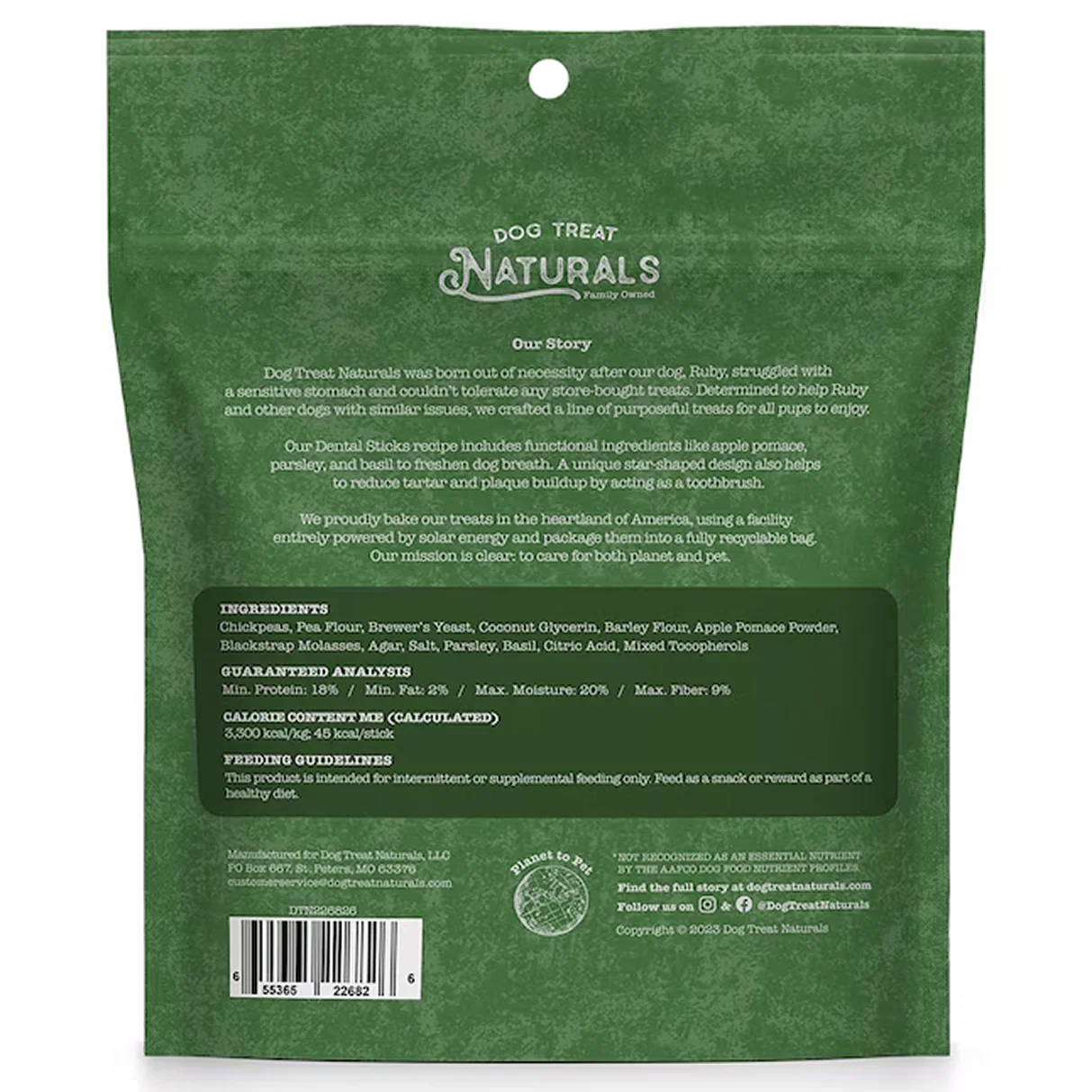 Chickpea & Basil Dog Dental Sticks (20 CT) - Image 4