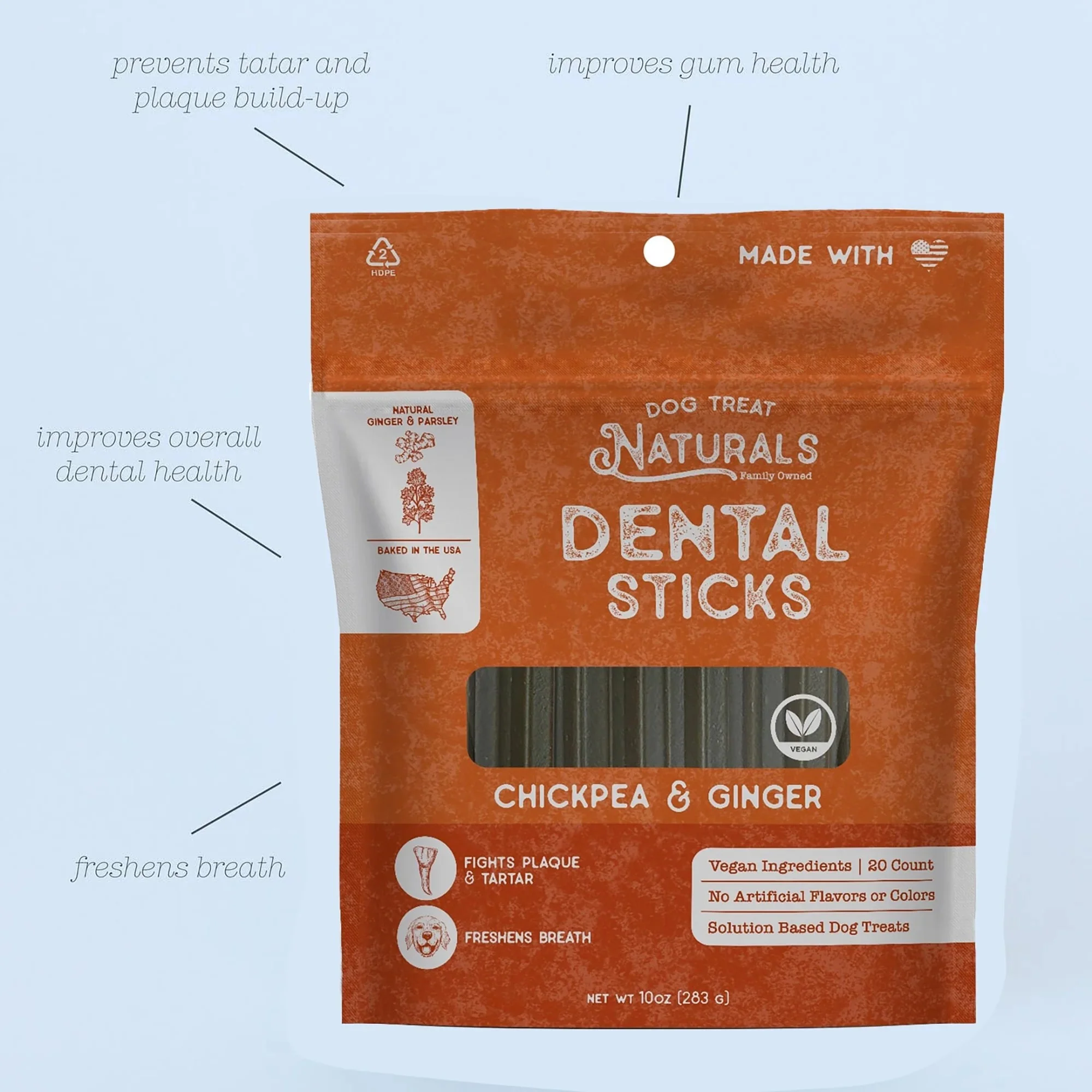 Chickpea & Ginger Dental Sticks (20 CT) - Image 3