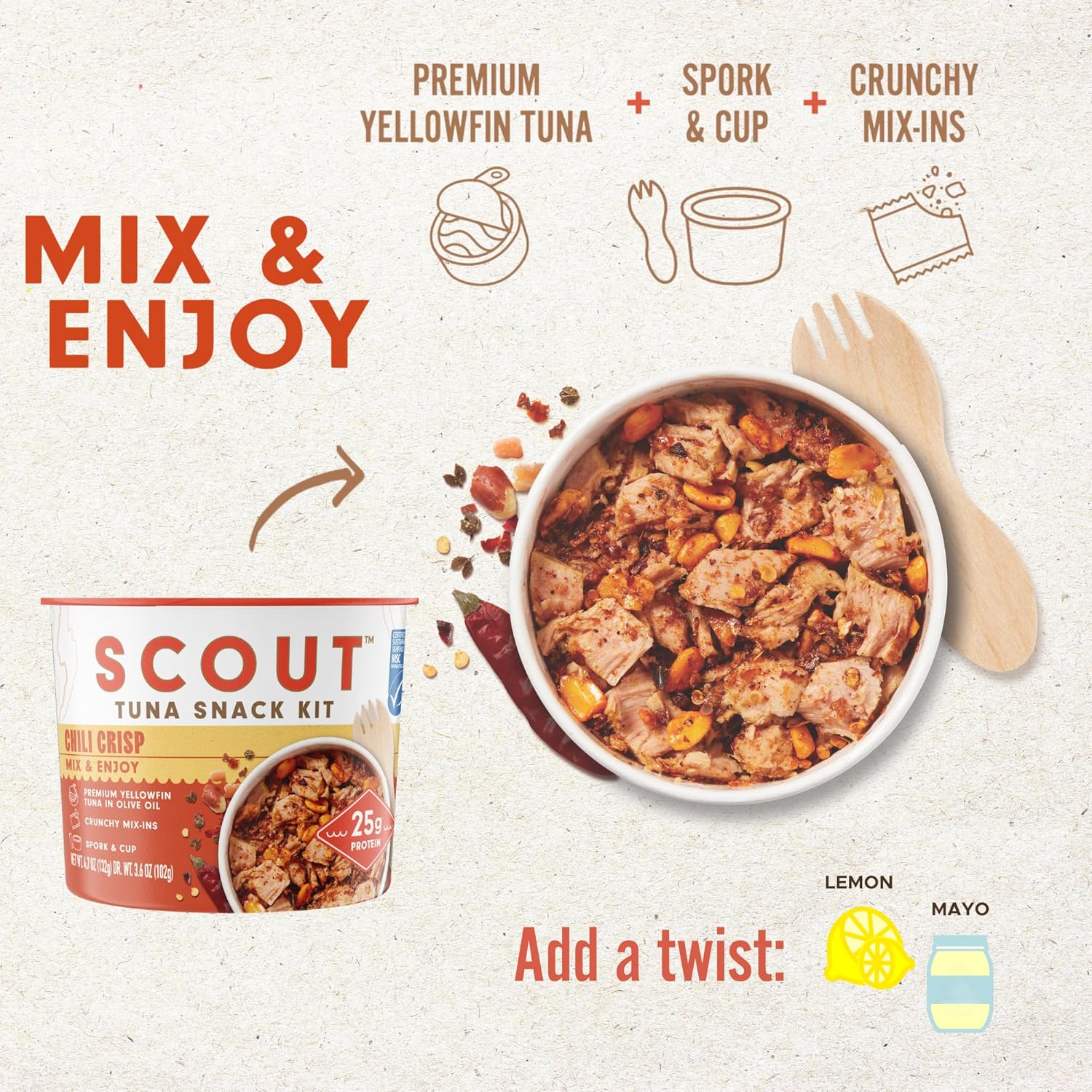 Chili Crisp Tuna Snack Kit (6 Pack) - Image 7