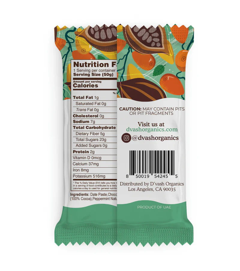 Choco Mint Date Superfood Bars (6 CT) - Image 3