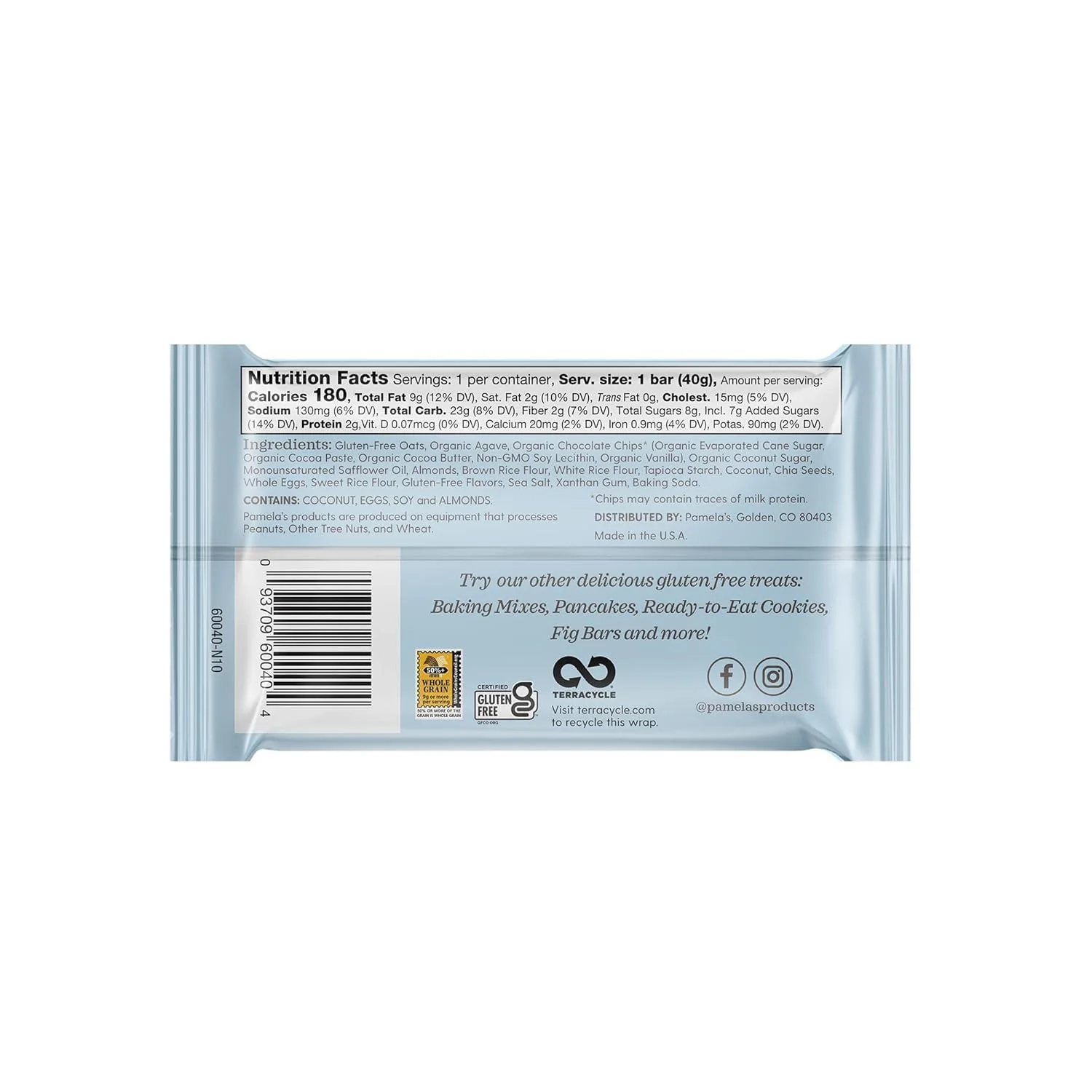 Chocolate Chip Coconut Bars (5 CT) - Image 3