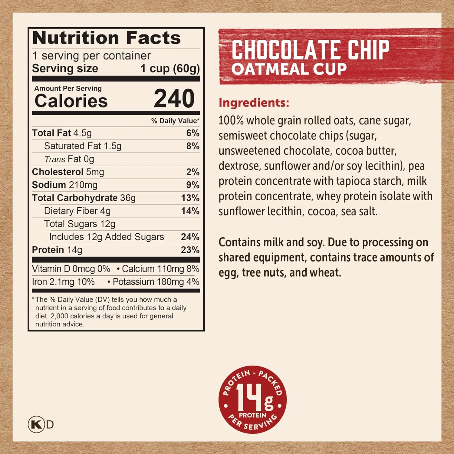 Chocolate Chip Oatmeal Cup (12 Pack) - Image 5