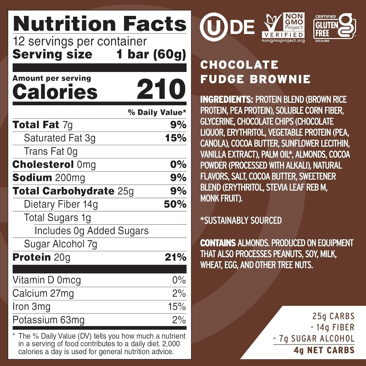 Chocolate Fudge Brownie Protein Bars (12 CT) - Image 4
