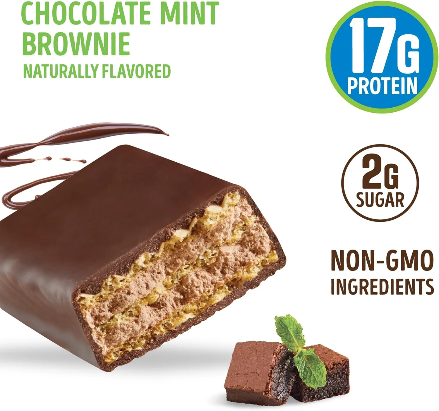Chocolate Mint Brownie Bar (12 CT) - Image 2