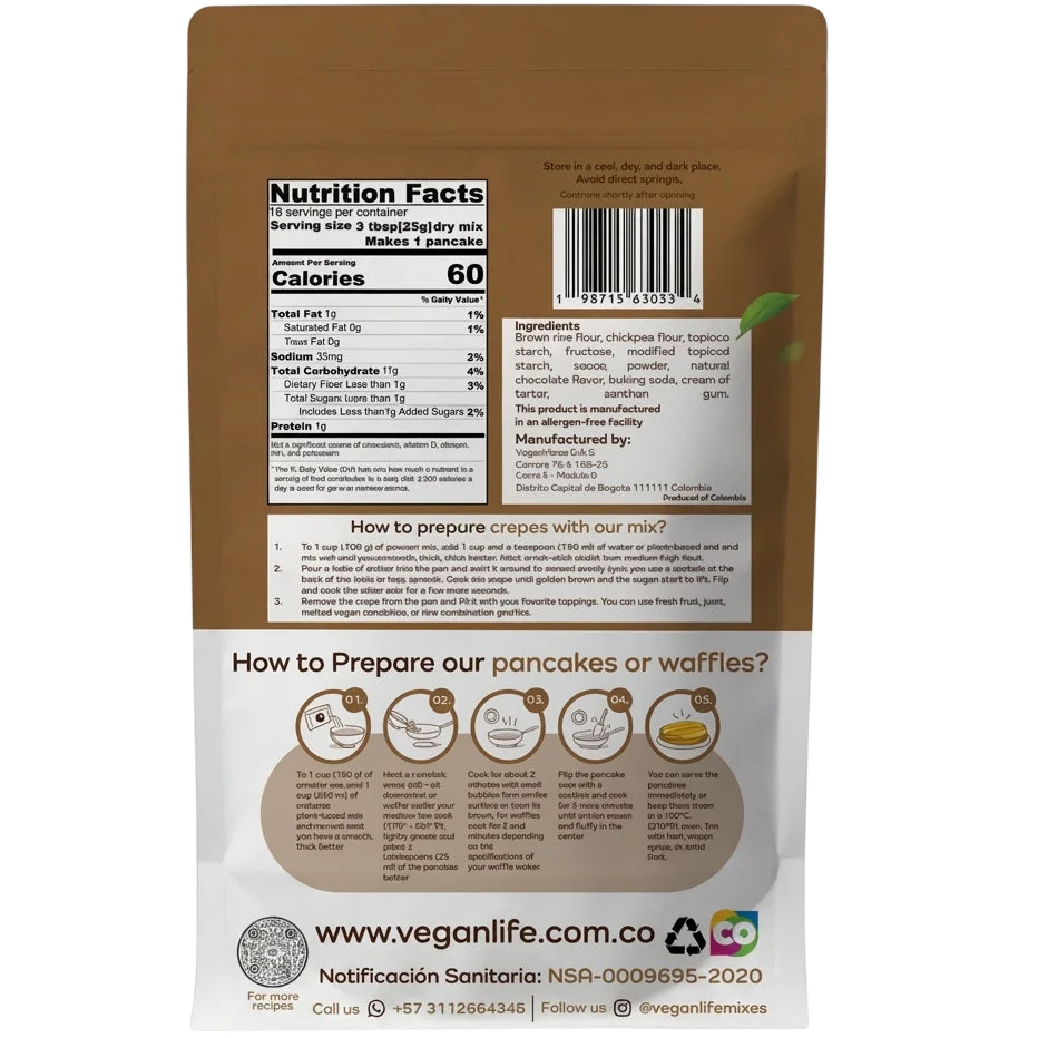 Vegan Mixes Chocolate Pancake Mix - Image 2