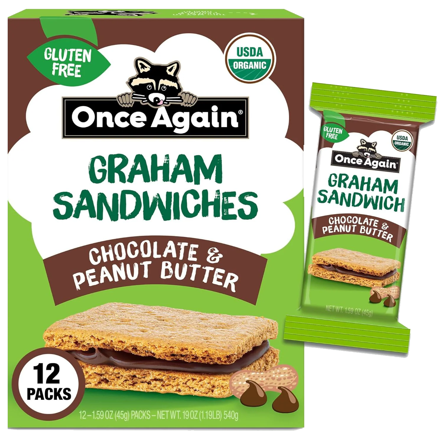 Chocolate Peanut Butter Graham Cracker Sandwiches (12 CT)