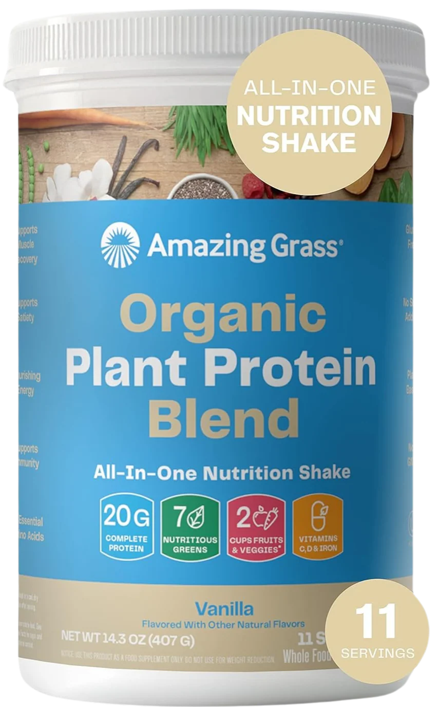 Organic Plant Protein Blend: Vanilla Vegan Protein Powder
