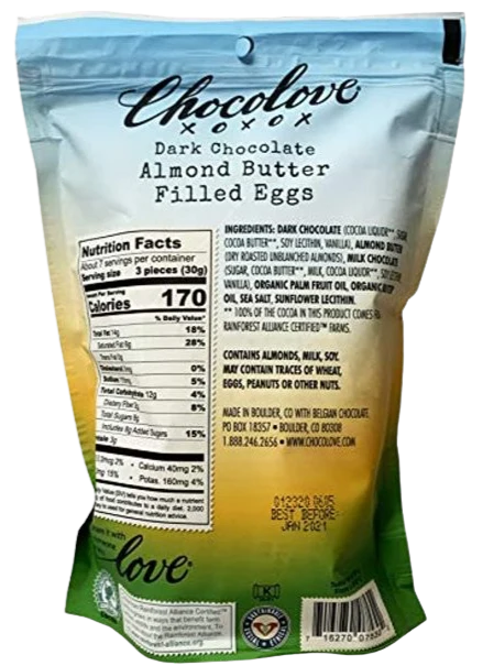 Dark Chocolate Almond Butter Eggs Candy - Image 2