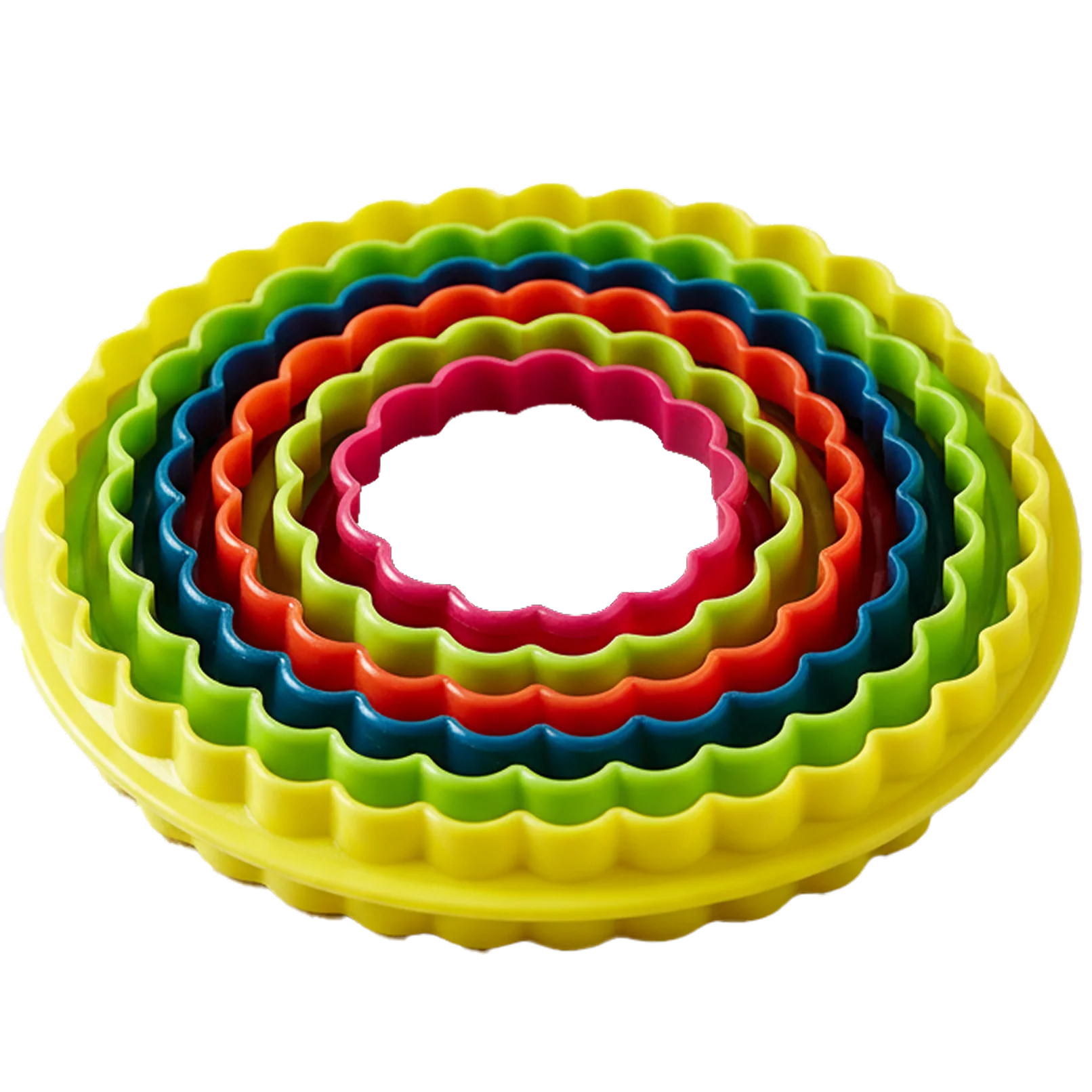 Circular Cookie Cutter Set - Assorted Colors (6 Piece)