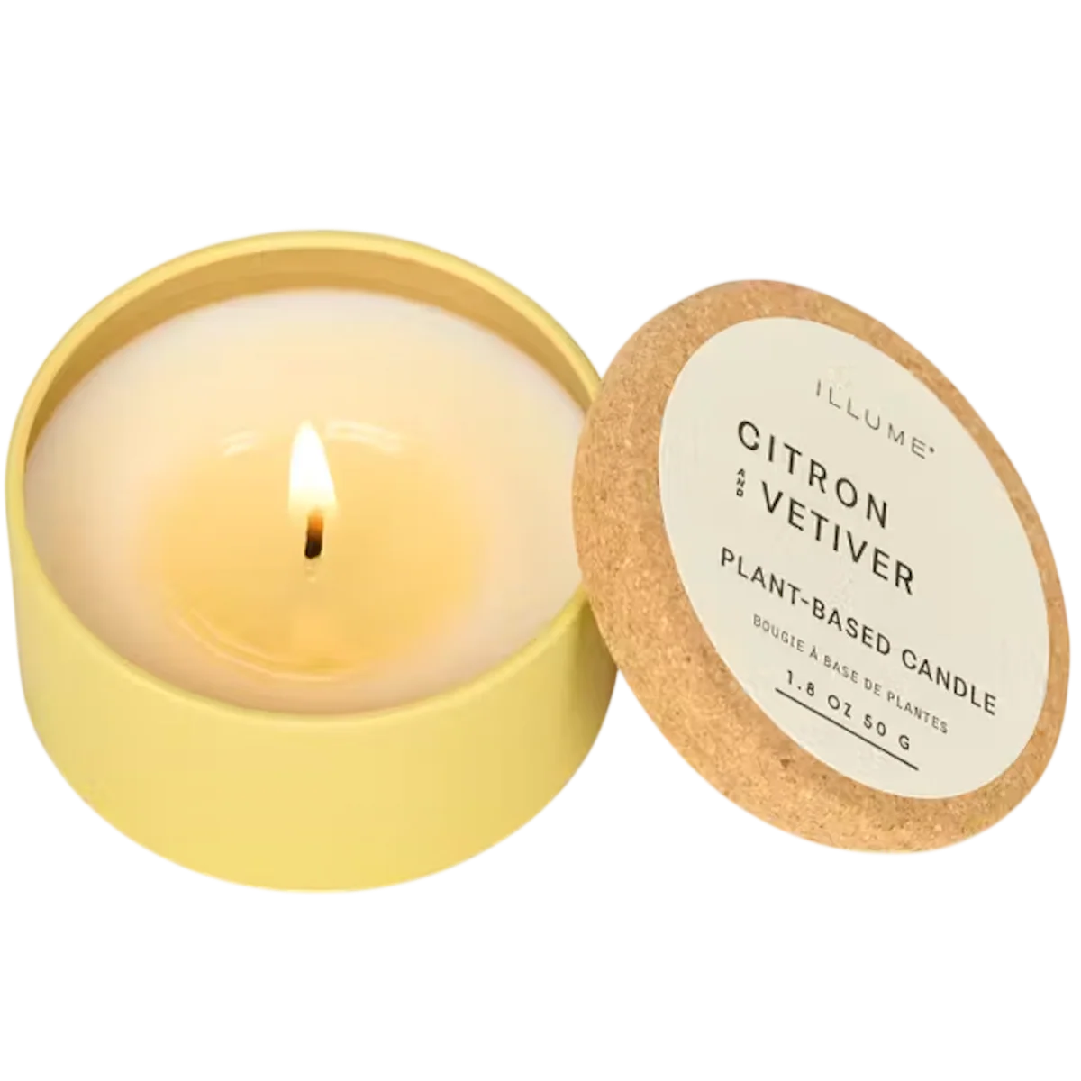 Tin Candle With Cork Lid - Citron & Vetiver - Image 2