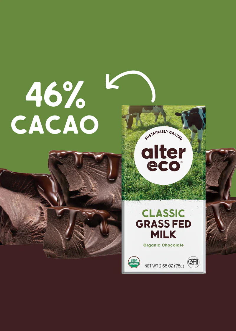 Classic Grass Fed Milk Organic Chocolate Bar - Image 2