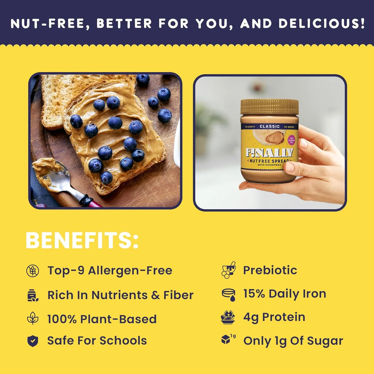 Classic Nut Free Spread with Chickpeas - Image 3