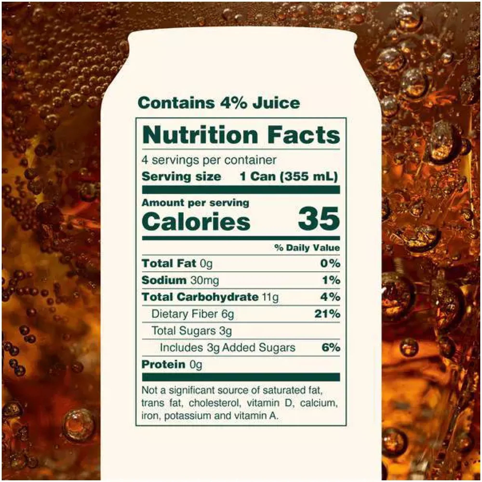 Classic Root Beer Prebiotic Soda (4 CT) - Image 4