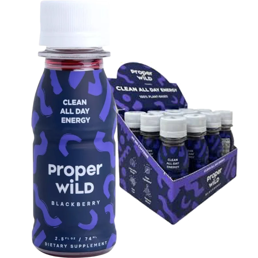 Clean All Day Energy Shots - Blackberry (12 Pack)