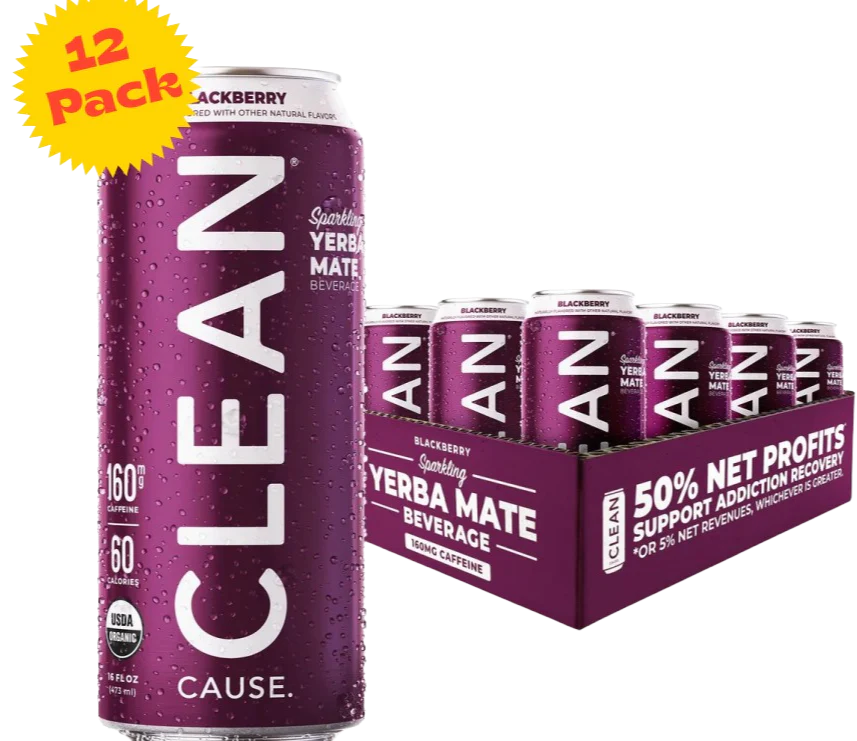 Organic Blackberry Sparkling Yerba Mate (12 Pack)