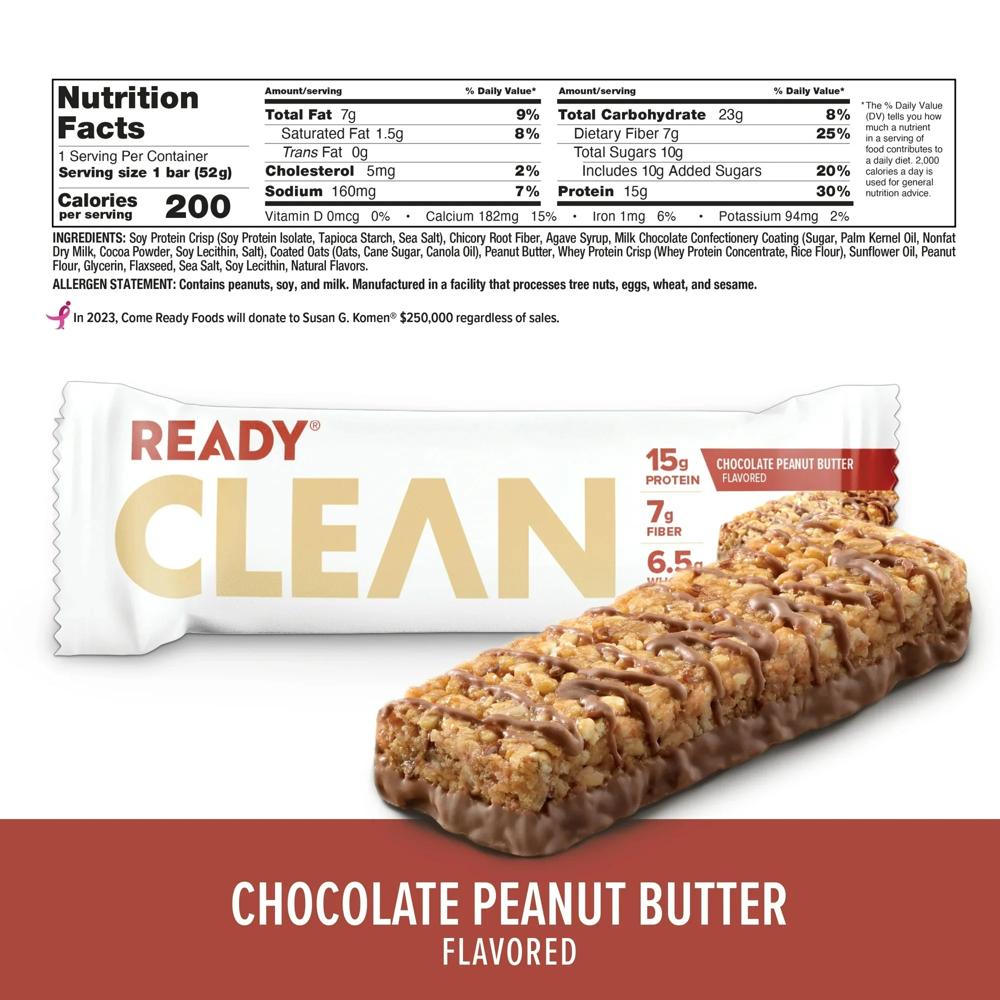 Clean Chocolate Peanut Butter Protein Bar (5 CT) - Image 3