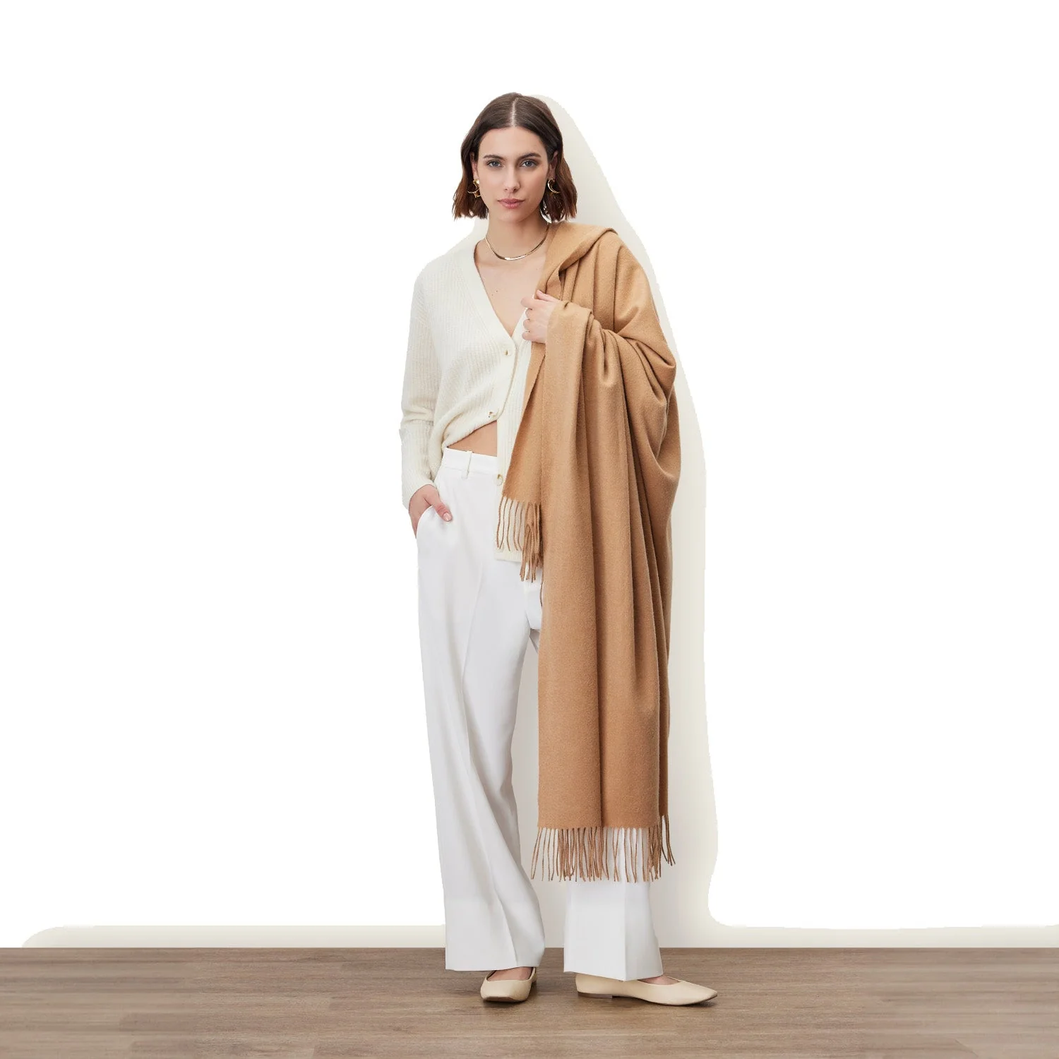 Cleo Oversized Cashmere Scarf - Image 37