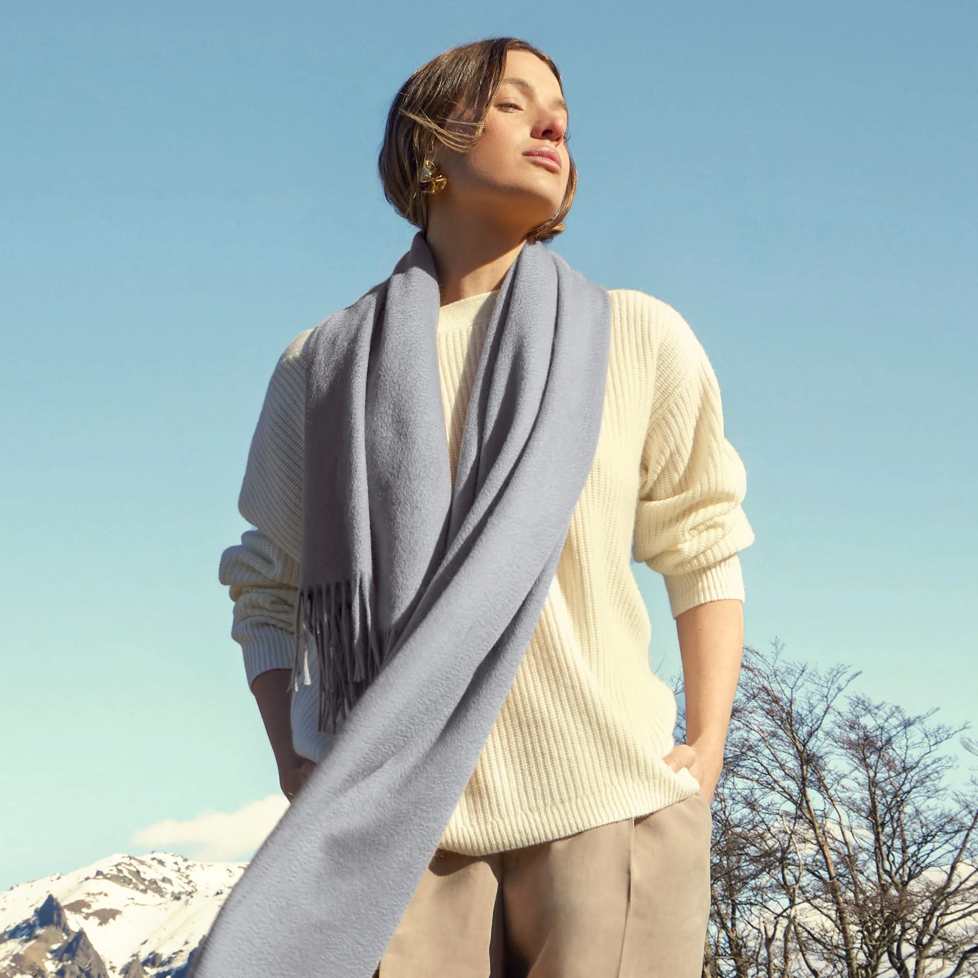 Cleo Oversized Cashmere Scarf - Image 39