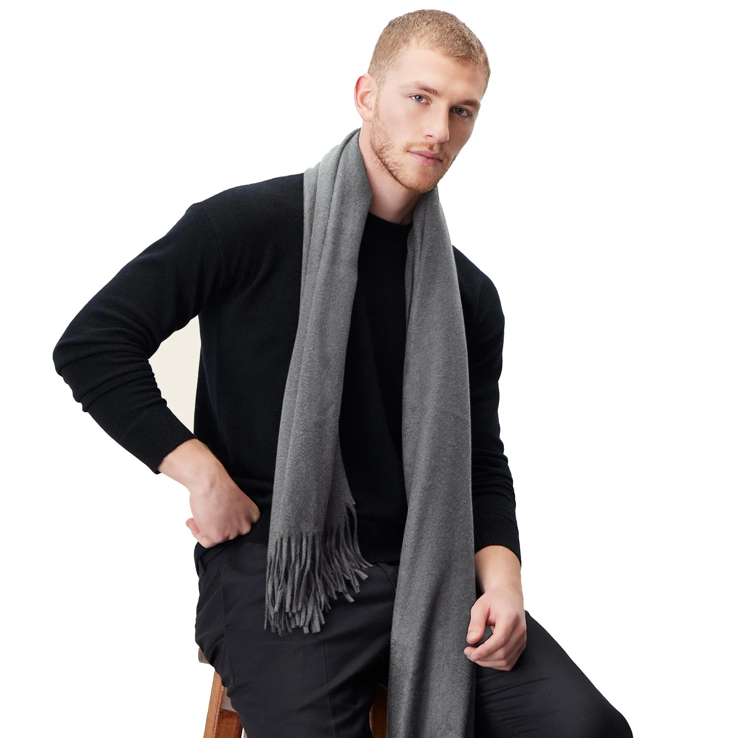 Cleo Oversized Cashmere Scarf - Image 42