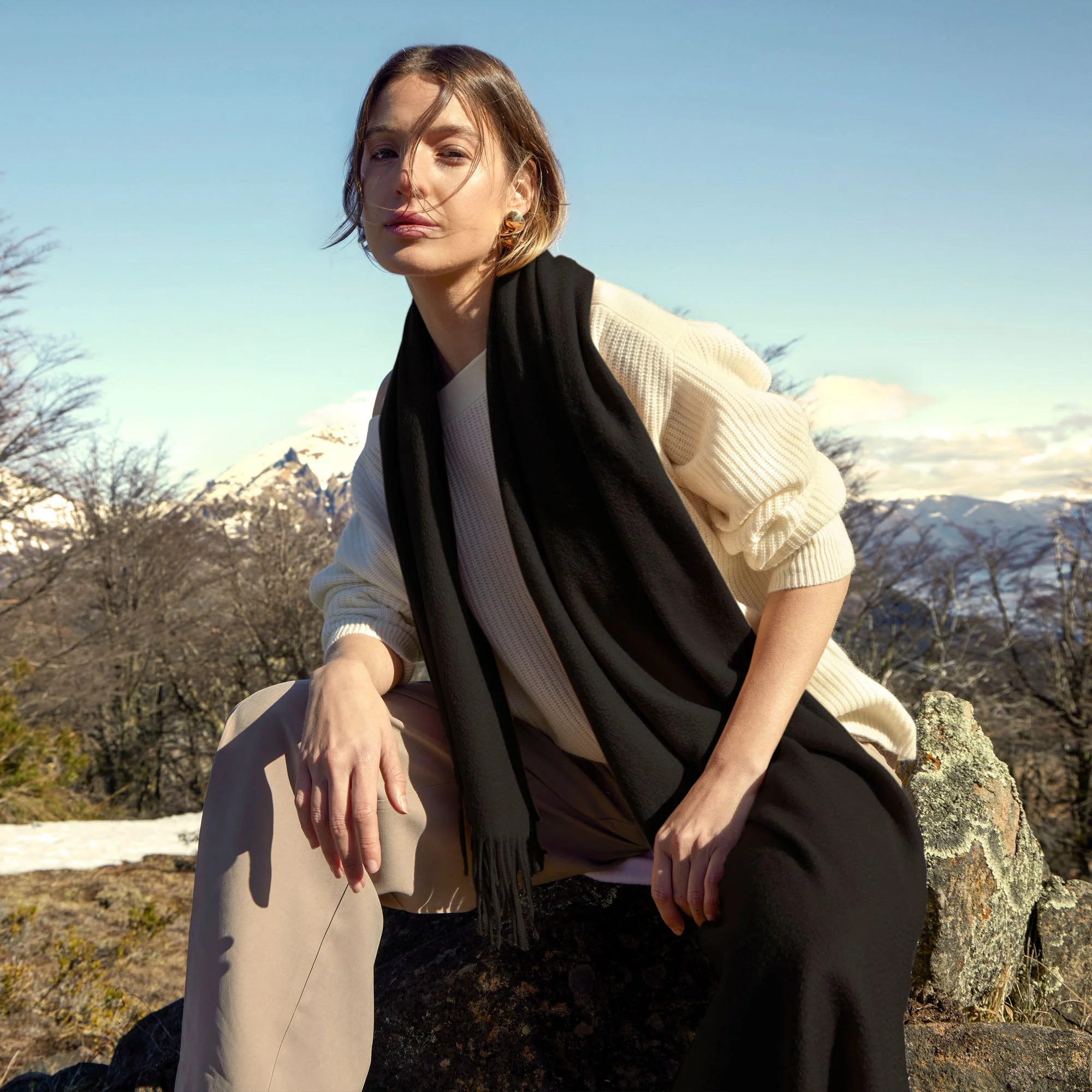 Cleo Oversized Cashmere Scarf - Image 48