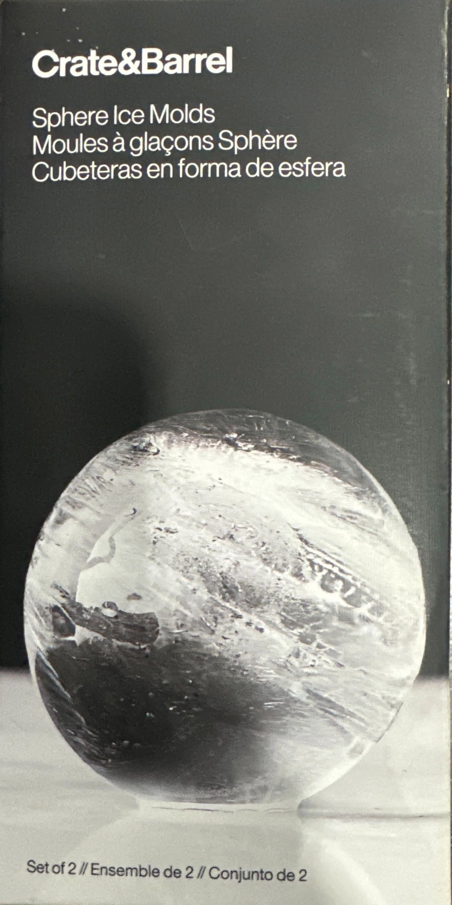 Cocktail Ice Mold Sphere Charcoal (2 CT) - Image 4