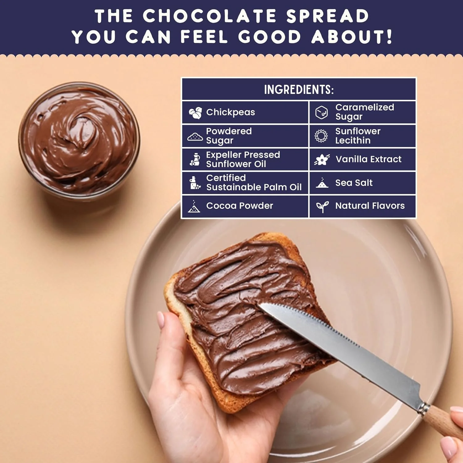 Cocoa Nut Free Spread with Chickpeas - Image 3