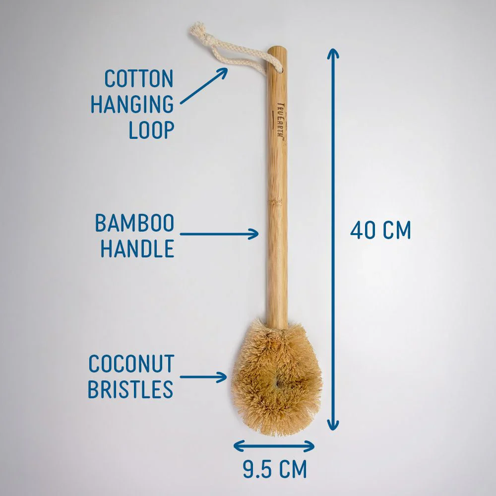 Coconut Bristle and Bamboo Handle Toilet Brush - Image 5