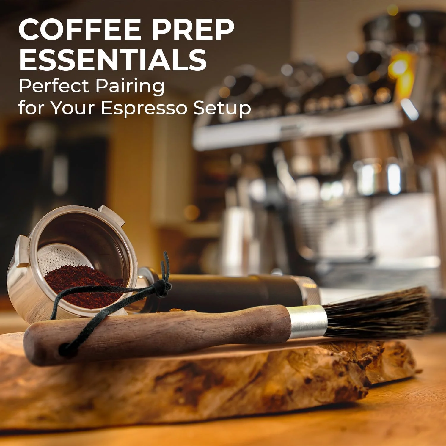 Coffee Cleaning Brush With Wooden Finish - Image 4