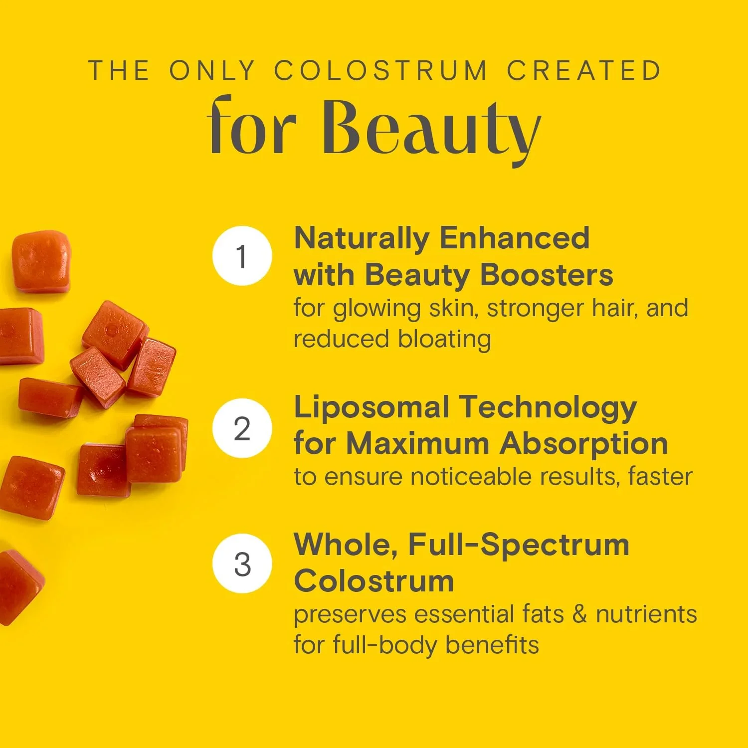 Colostrum Strawberry Gummies For Gut Health, Bloating & Beauty (60 CT) - Image 5