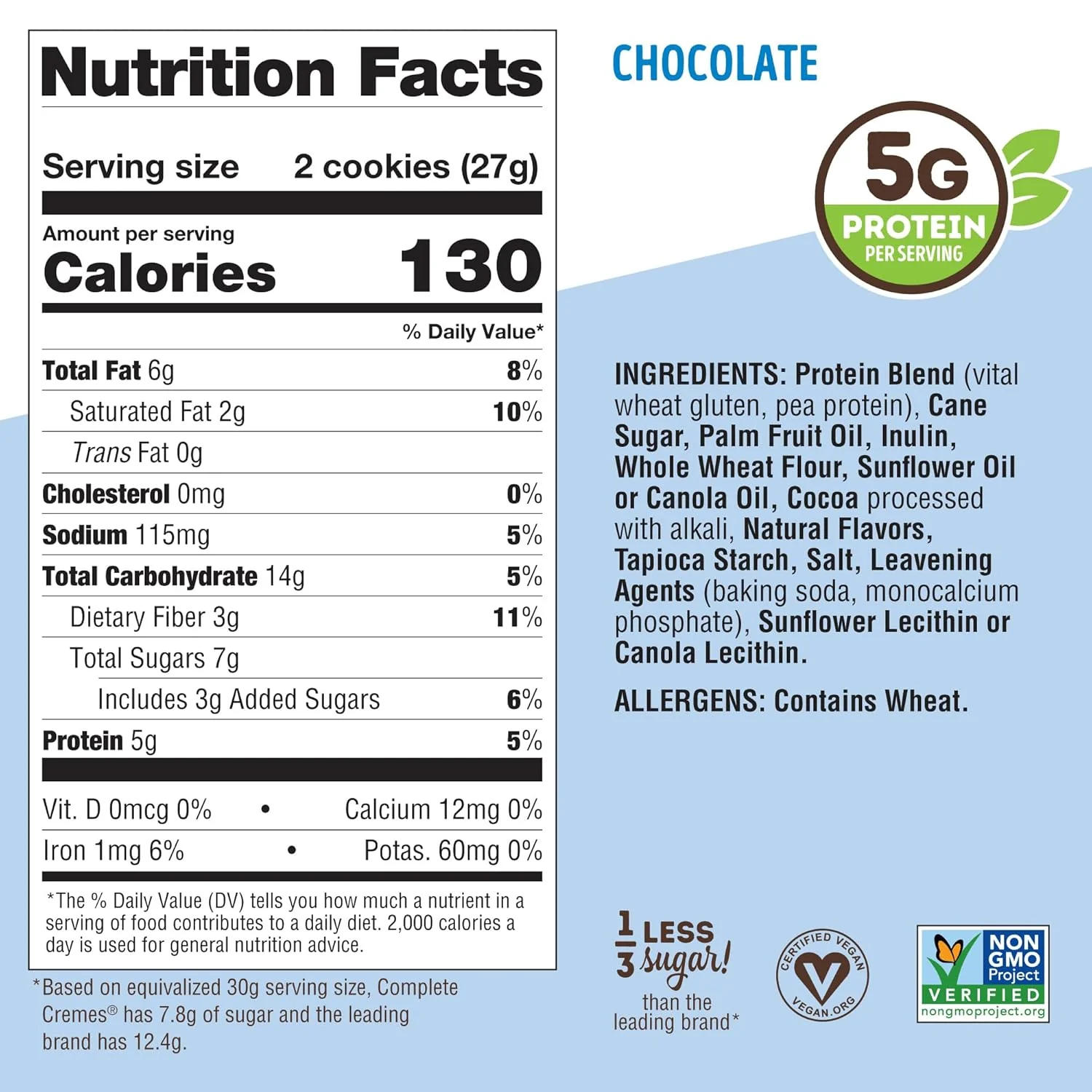 Lenny & Larry's S The Complete Cremes Plant-Based Protein Cookies Chocolate - Image 3