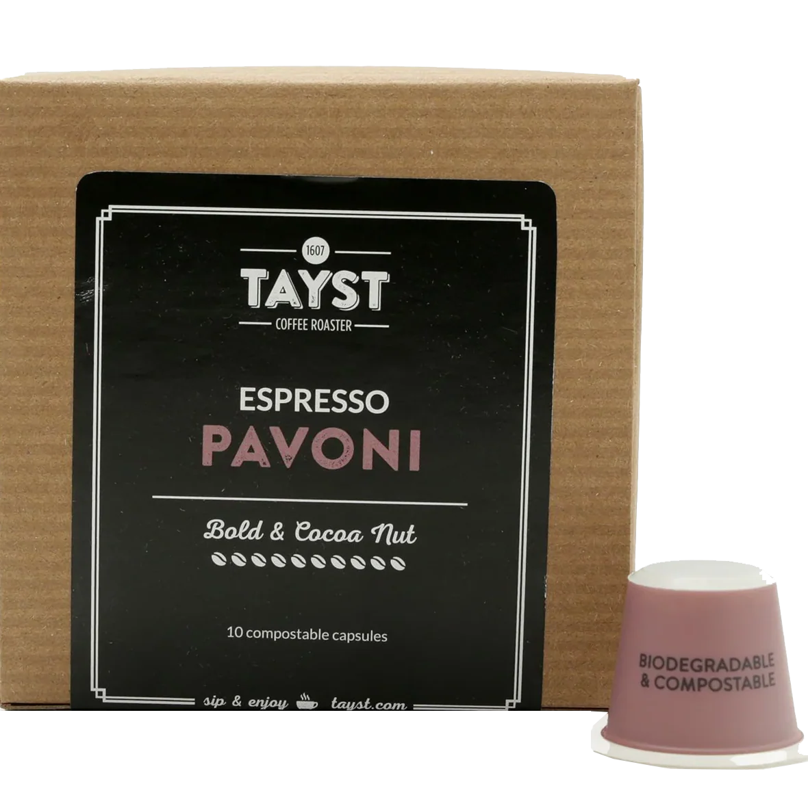 Compostable Espresso Capsules - Dark Roast Pavoni (10 CT)
