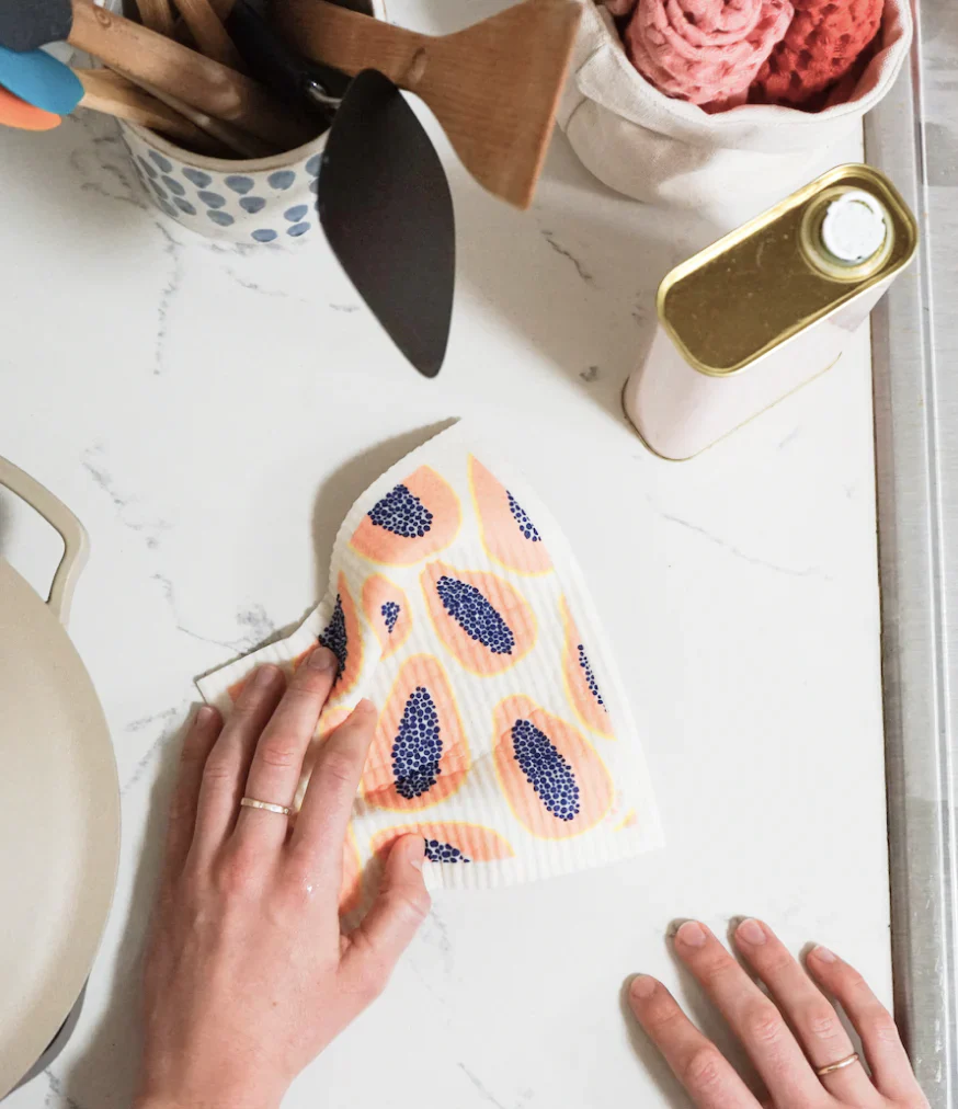 Compostable Sponge Cloth Pack - Fruit Pattern (4 Pack) - Image 5
