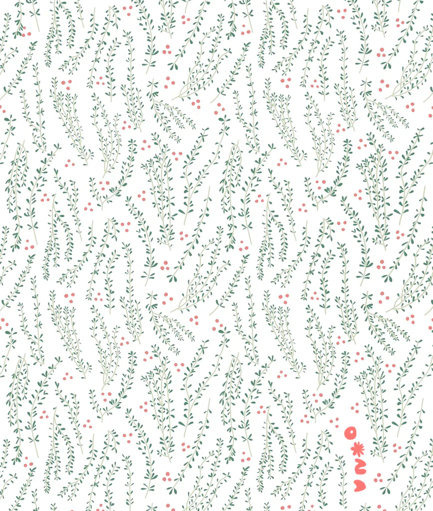 Compostable Sponge Cloth Pack - Rose & Thyme Pattern (2 Pack) - Image 3
