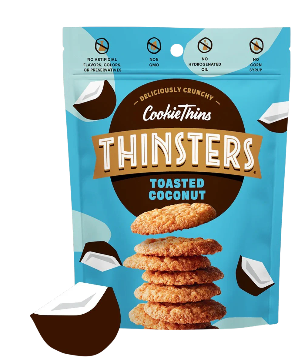 Cookie Thins Thinsters Variety Pack - Chocolate Chip, Toasted Coconut, Vanilla Bean, Key Lime Pie, Brownie Batter, Meyer Lemon (6 Pack) - Image 10