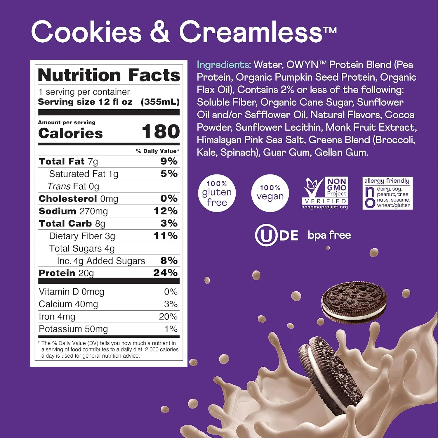 Cookies & Creamless Protein Shake (2 Pack) - Image 5