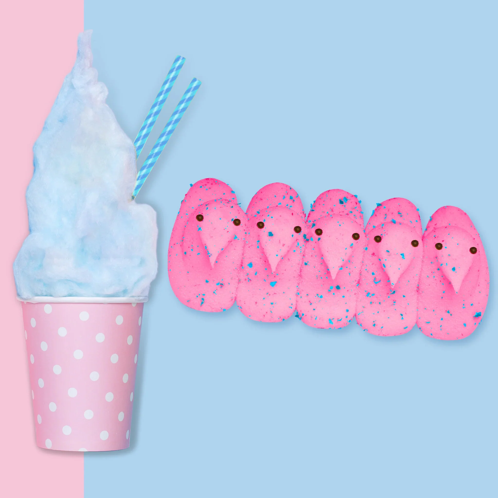 Cotton Candy Flavored Marshmallow Chicks (6 Pack) - Image 3